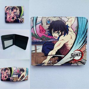 New Japanese Anime Demon Slayer Kimetsu No Yaiba Leather Purse White Wallet